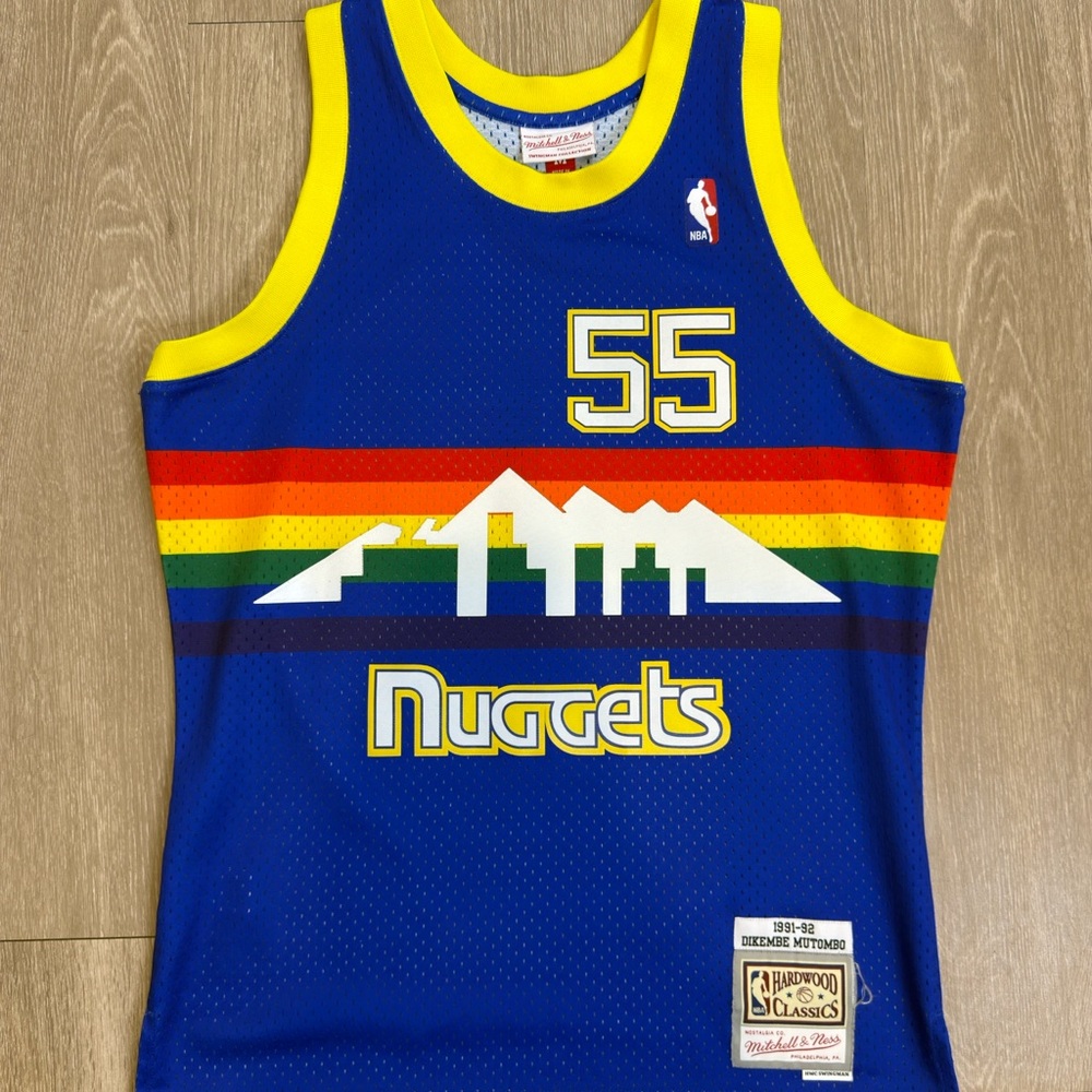 Dikembe Mutombo Denver Nuggets Mitchell & Ness 1992 Hardwood Classics Jersey M